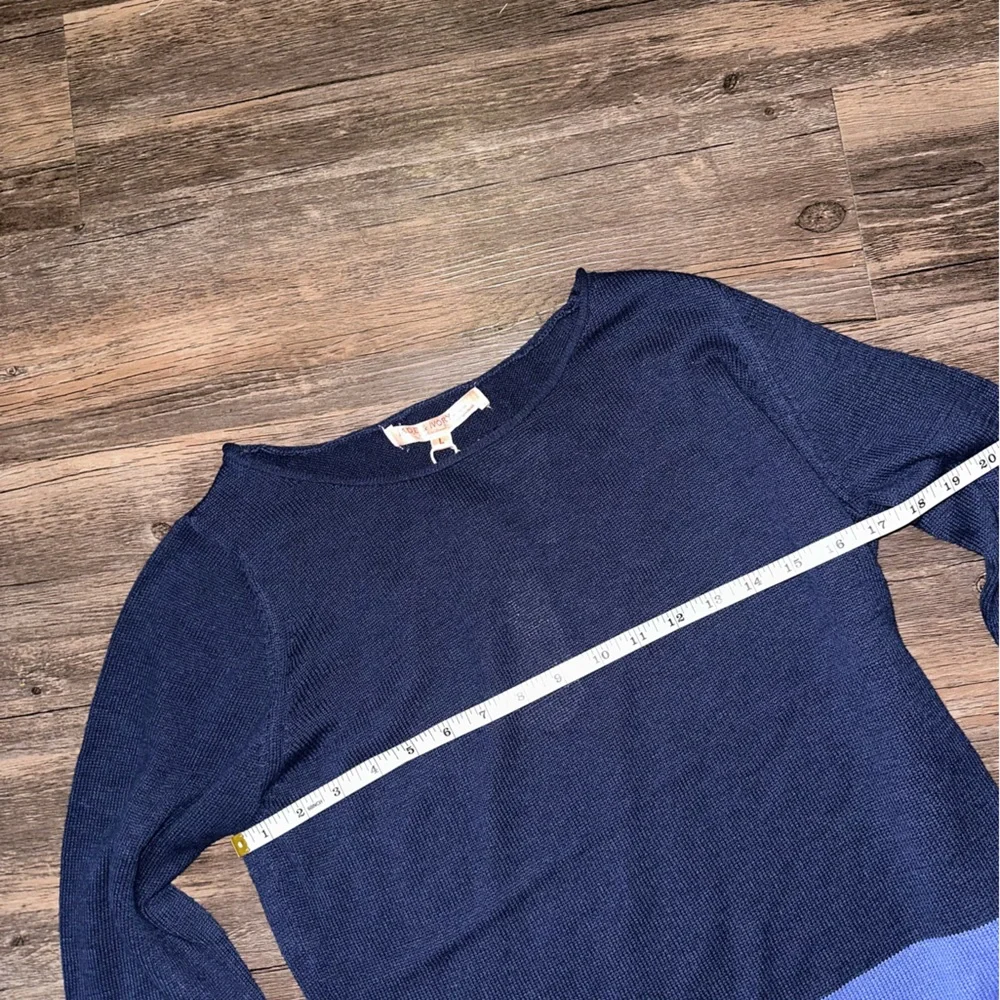 Jade & Ivory Blue Navy Combo Knitted Sweater size Large